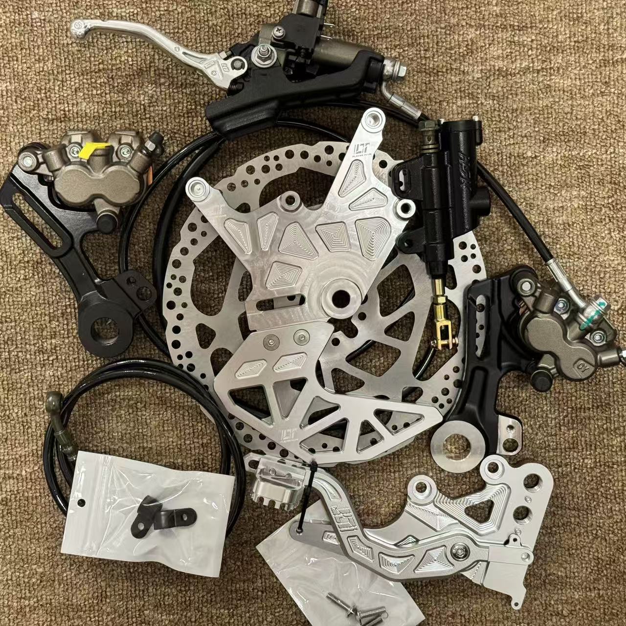 Brake Caliper - Dubbele remklauwbeugelset voor Light Bee-remmen, achterremschijven,