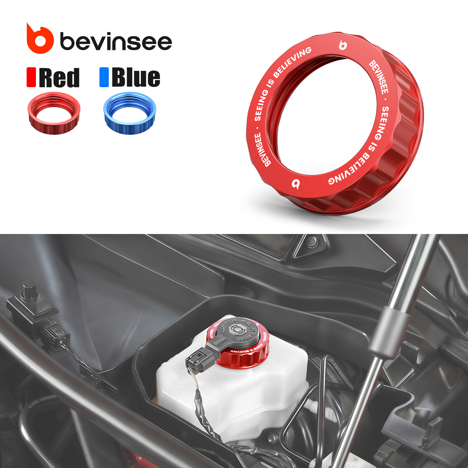 Brake Fluid - BEVINSEE Aluminium Remvloeistofreservoirdop voor BMW E90