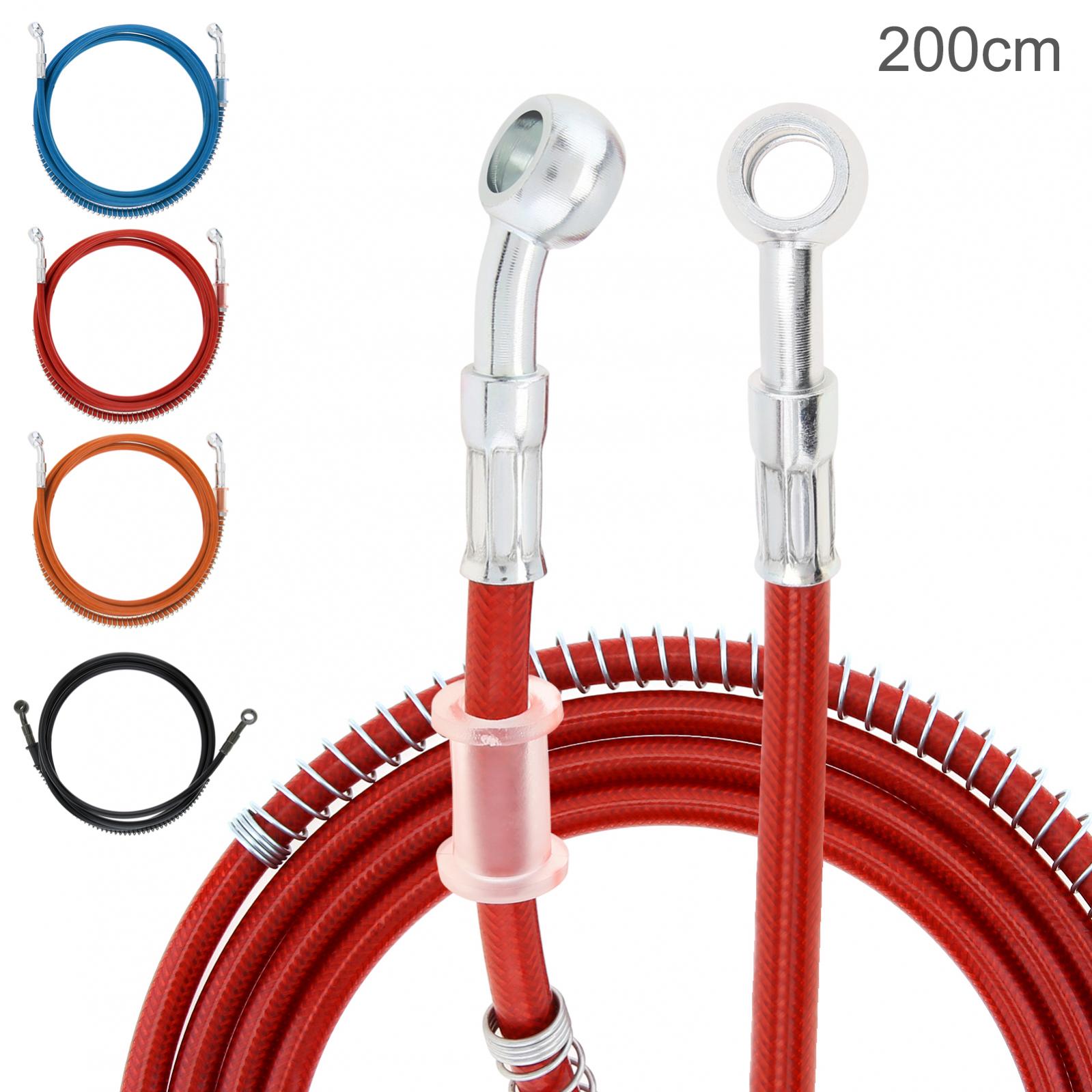 Motorcycle Brake Cable - 200 cm motorfiets crossmotor gevlochten remslang