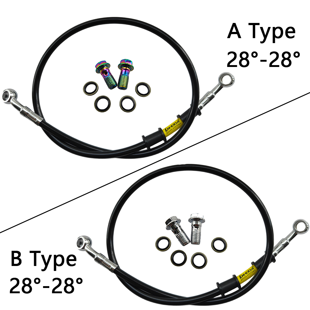 28 ° -28 °   Zwart Gevlochten  - Motorcycle Brake Cable recensie en prijs