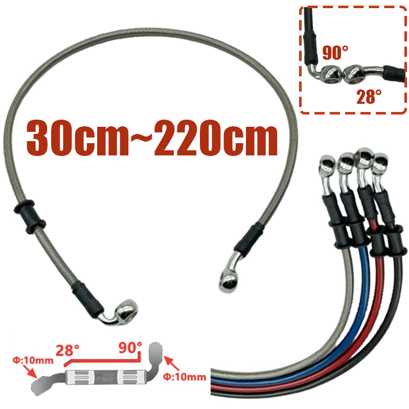 Zilver 30 cm tot 220 cm 28 ° - - Motorcycle Brake Cable recensie en prijs