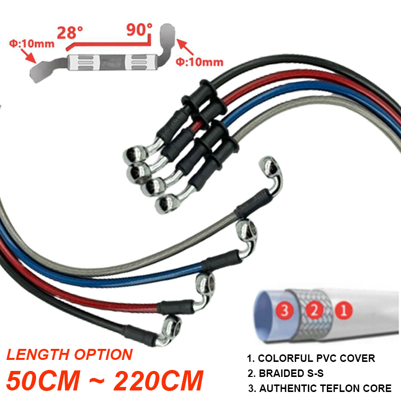 Zilver 30 cm tot 220 cm 28 ° - - Motorcycle Brake Cable recensie en prijs