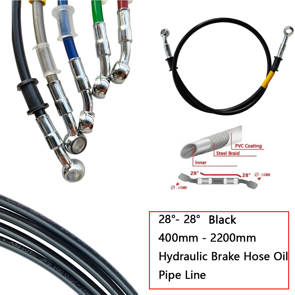 28 ° -28 °   Zwart Gevlochten  - Motorcycle Brake Cable recensie en prijs